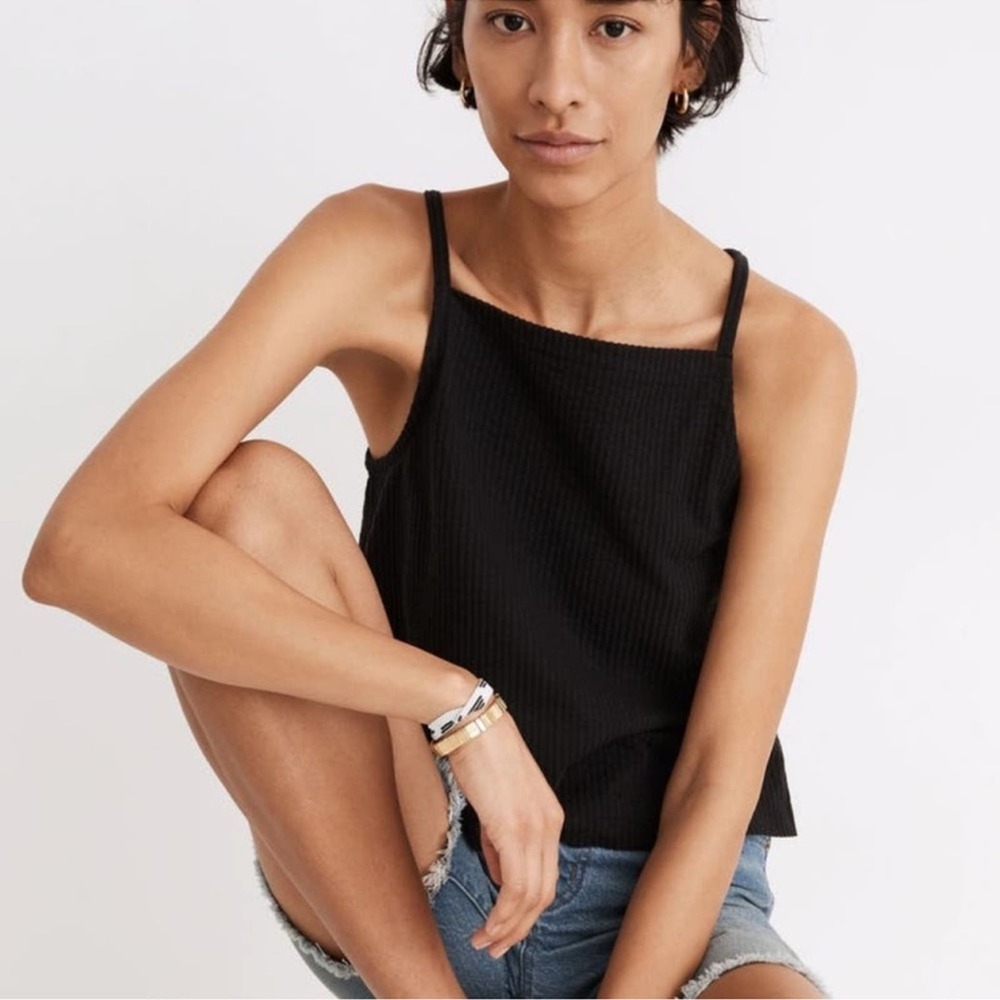 MADEWELL Seersucker Apron Tank Top Orchid NWT in XXL